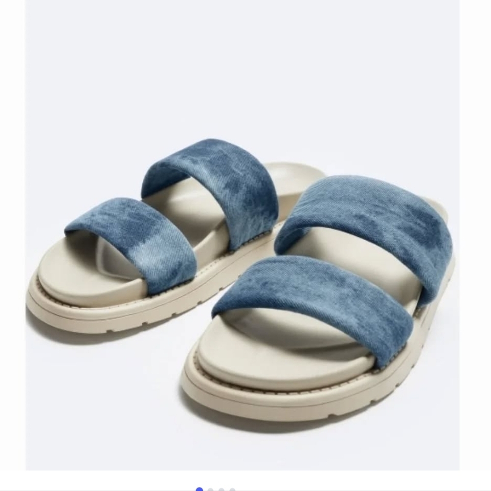 Zara Jean Double Strap Men Slides Sz42/9